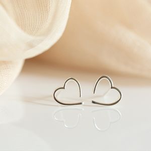 Open Heart Earrings (S925)